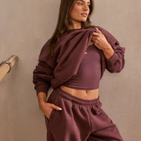 Mellow™ Rib Racer Back Mid Vest with Built in Bra Shelf | Velvet Mocha