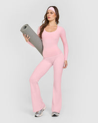 SoftMotion™ Flared Bottoms with White Logo | Cherry Blossom Pink