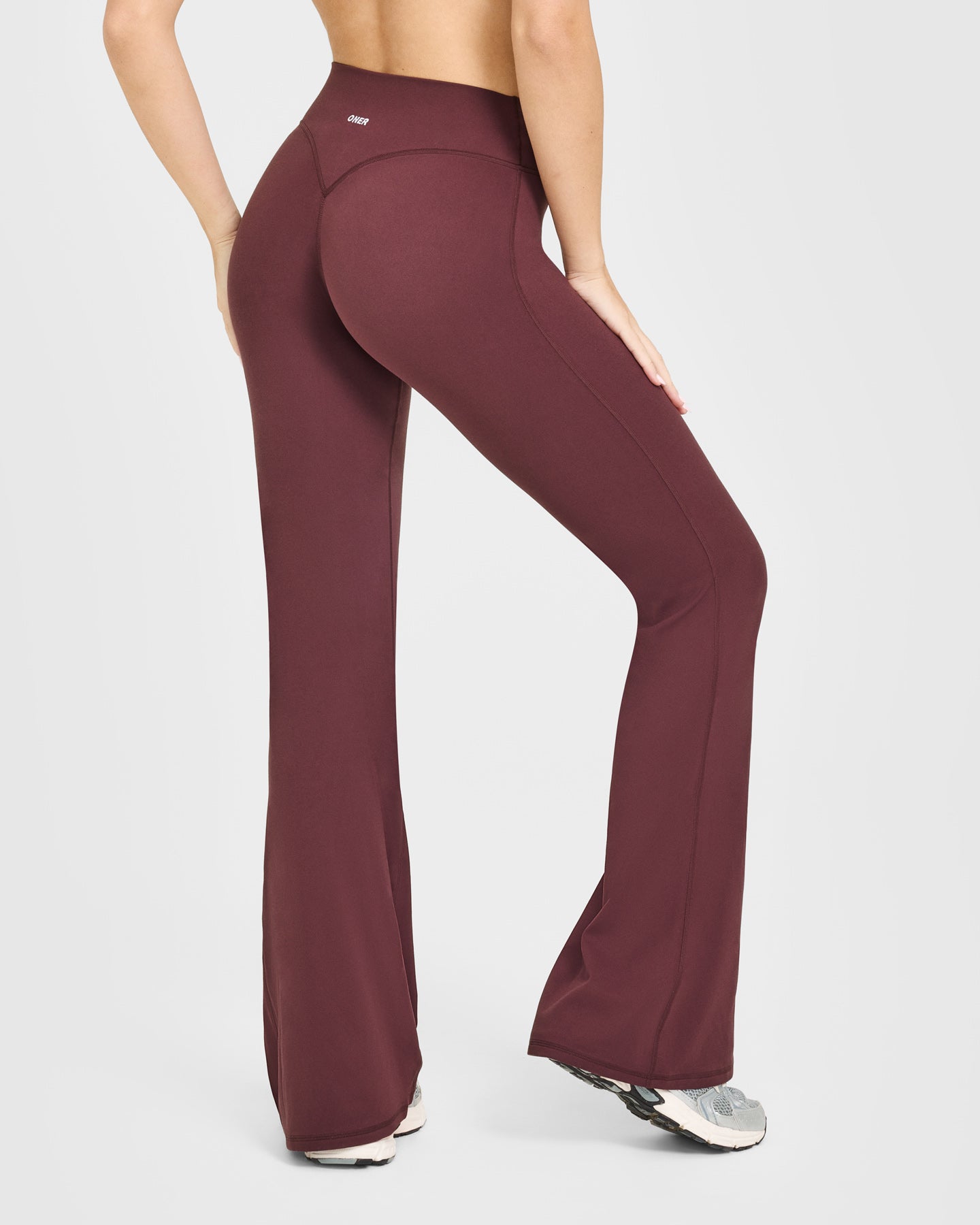 SoftMotion™ Flared Bottoms with White Logo | Velvet Mocha