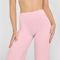 SoftMotion™ Straight Leg Bottoms with White Logo | Cherry Blossom Pink