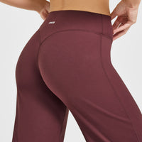 SoftMotion™ Straight Leg Bottoms with White Logo | Velvet Mocha