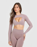 SoftMotion™ Shrug Cover with White Logo | Dusty Purple