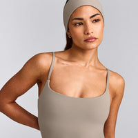 SoftMotion™ Headband with White Logo | Warm Sand