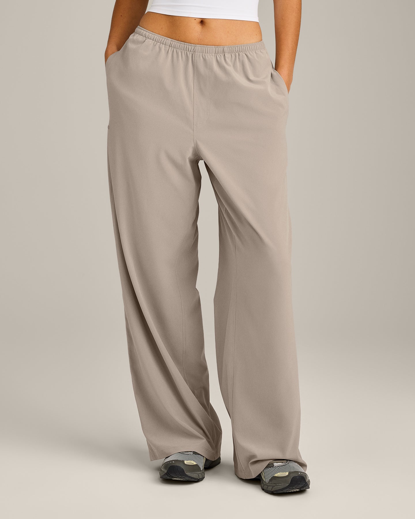 AirMove™ Wide Leg Trousers | Warm Sand