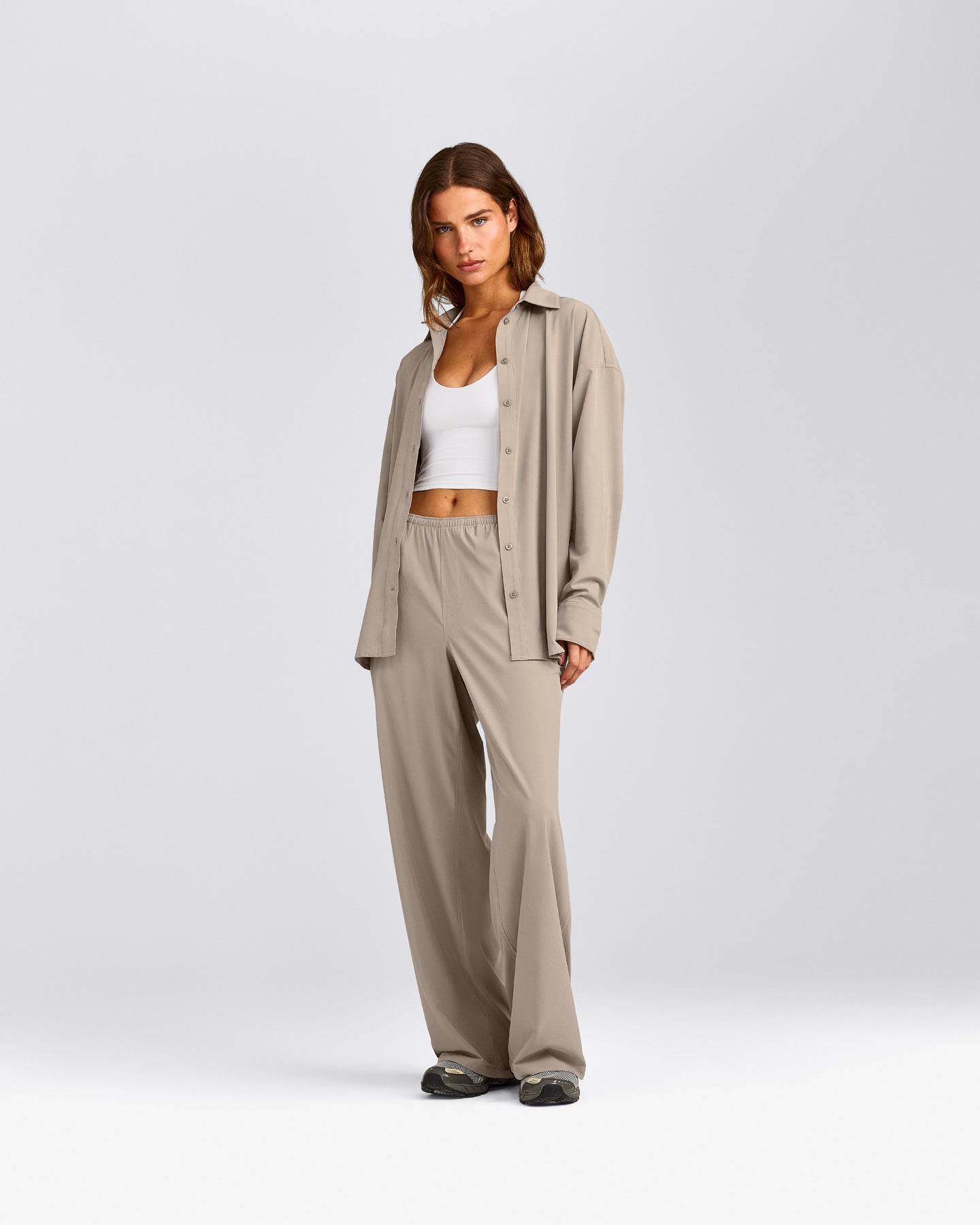AirMove™ Wide Leg Trousers | Warm Sand
