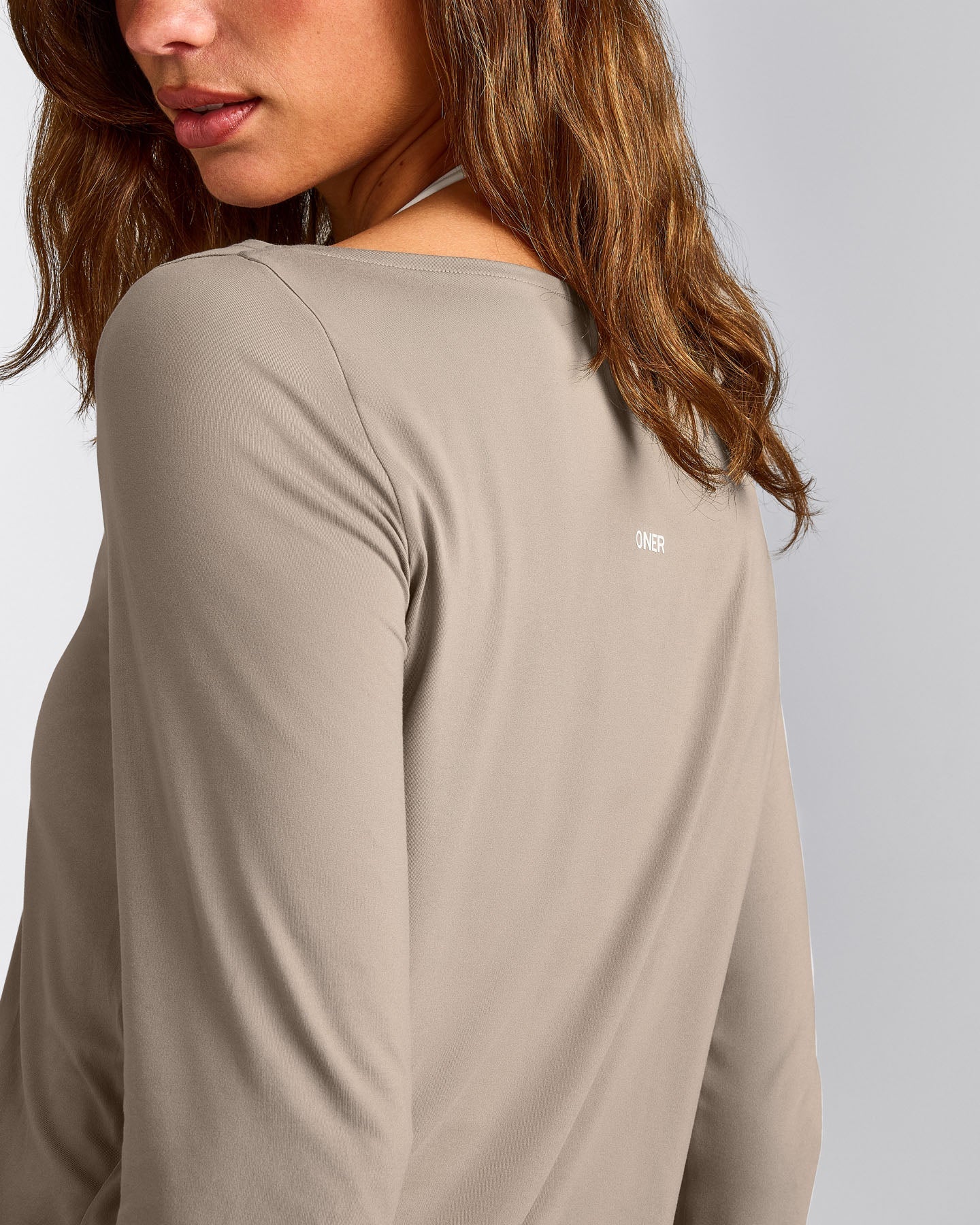 FormeSoft™ Relaxed Slash Neck Long Sleeve Top | Warm Sand