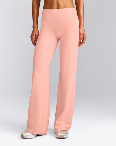 SoftMotion™ Straight Leg Bottoms with Grey Logo | Peach Orange