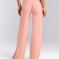 SoftMotion™ Straight Leg Bottoms with Grey Logo | Peach Orange