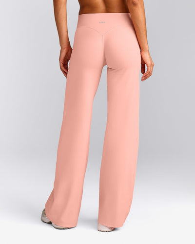 SoftMotion™ Straight Leg Bottoms with Grey Logo | Peach Orange