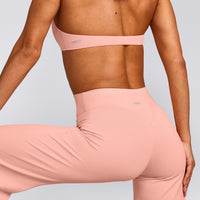 SoftMotion™ Straight Leg Bottoms with Grey Logo | Peach Orange