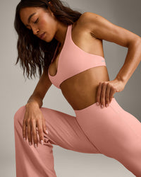 SoftMotion™ Straight Leg Bottoms with Grey Logo | Peach Orange
