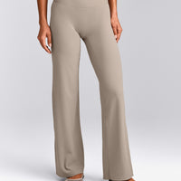 SoftMotion™ Straight Leg Pants with White Logo | Warm Sand