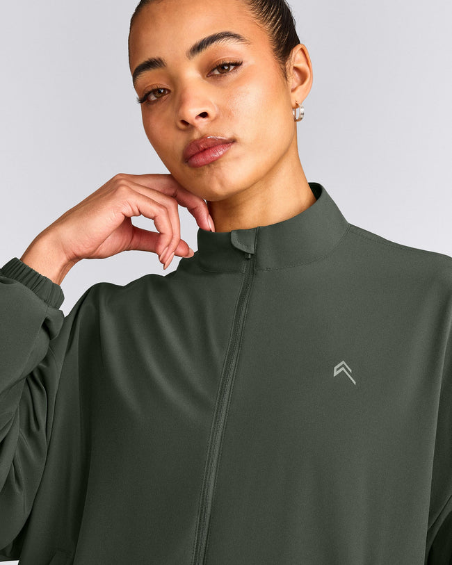 AirMove™ Jacket with Reflective Logo | Dark Khaki