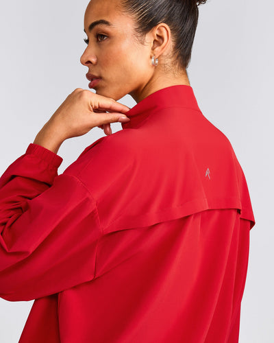 AirMove™ Jacket with Reflective Logo | Fiery Red