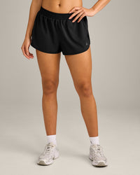 AirMove™ Lined Shorts 3" with Reflective Logo | Black