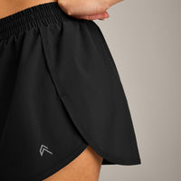 AirMove™ Lined Shorts 3" with Reflective Logo | Black
