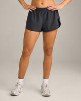 AirMove™ Lined Shorts 3" with Reflective Logo | Coal