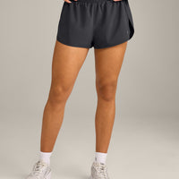 AirMove™ Lined Shorts 2" with Reflective Logo | Coal