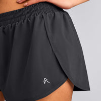 AirMove™ Lined Shorts 3" with Reflective Logo | Coal