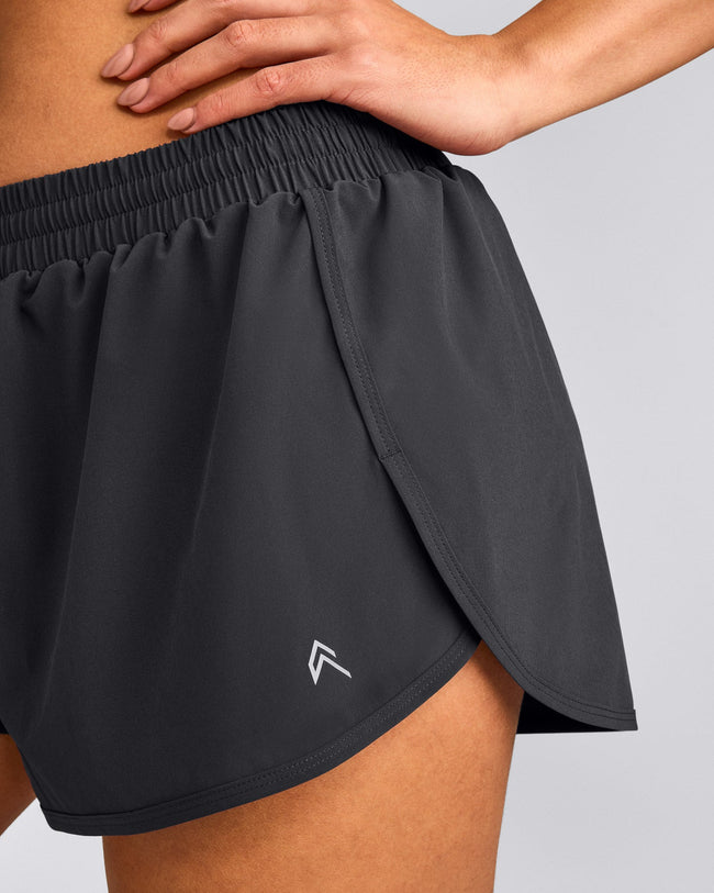 AirMove™ Lined Shorts 2" with Reflective Logo | Coal