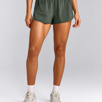AirMove™ Lined Shorts 2" with Reflective Logo | Dark Khaki