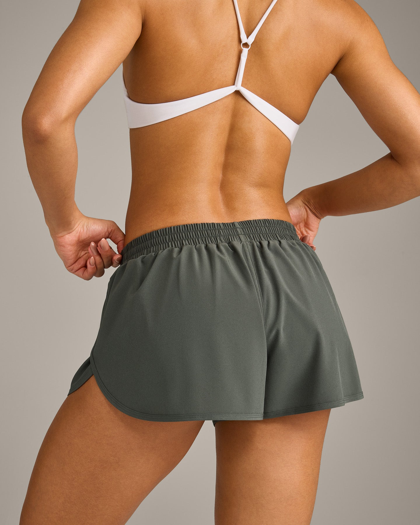 AirMove™ Lined Shorts 2" with Reflective Logo | Dark Khaki