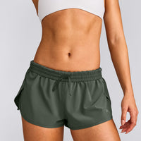 AirMove™ Lined Shorts 3" with Reflective Logo | Dark Khaki