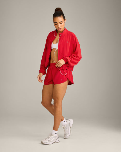 AirMove™ Lined Shorts 2" with Reflective Logo | Fiery Red