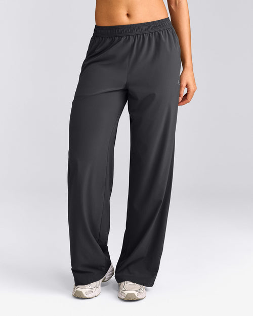 AirMove™ Straight Leg Trousers with Reflective Logo | Coal