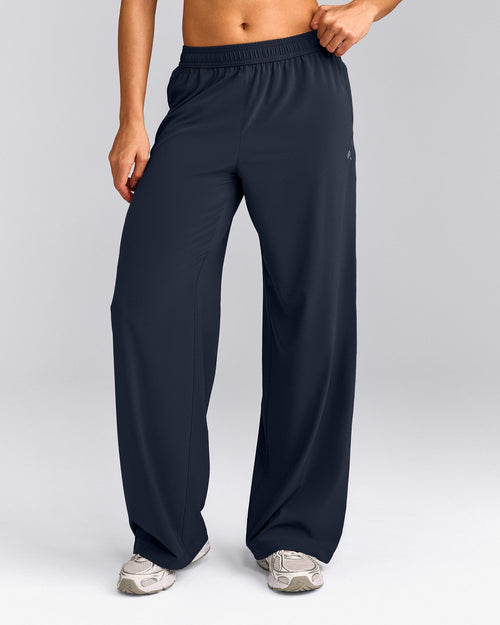 AirMove™ Straight Leg Trousers with Reflective Logo | True Blue