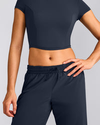 AirMove™ Straight Leg Pants with Reflective Logo | True Blue