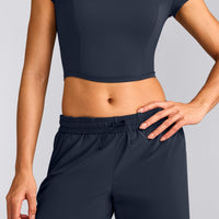 AirMove™ Straight Leg Pants with Reflective Logo | True Blue