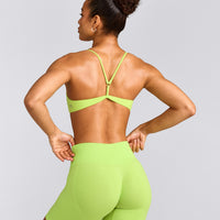 EasyLift™ Ultra Minimal Bralette with Gray Logo | Citrus Green