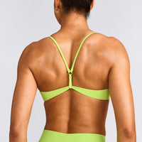 EasyLift™ Ultra Minimal Bralette with Gray Logo | Citrus Green