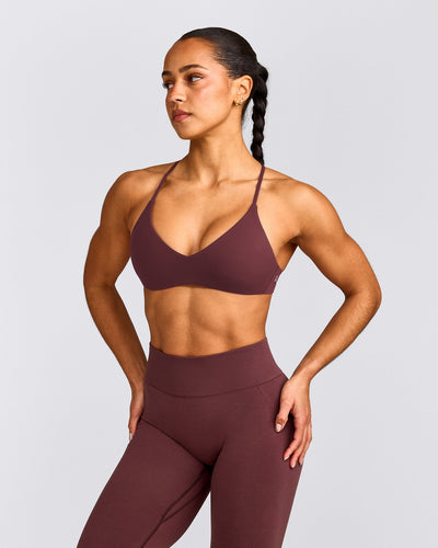 EasyLift™ Ultra Minimal Bralette with Grey Logo | Velvet Mocha