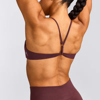 EasyLift™ Ultra Minimal Bralette with Grey Logo | Velvet Mocha