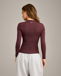 Mellow™ Motion Crew Neck Long Sleeve Top | Light Velvet Mocha