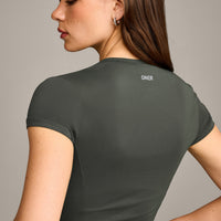 Mellow™ Motion Crew Neck Mid Top | Dark Khaki