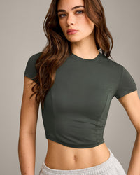 Mellow™ Motion Crew Neck Mid Top | Dark Khaki