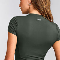 Mellow™ Motion Crew Neck Top | Dark Khaki