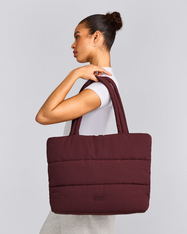 Quilted Tote Bag | Velvet Mocha