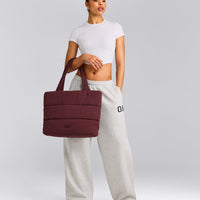 Quilted Tote Bag | Velvet Mocha