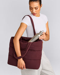 Quilted Tote Bag | Velvet Mocha