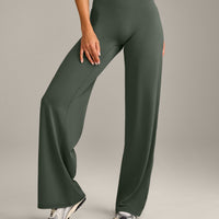 SoftMotion™ Straight Leg Bottoms with Grey Logo | Dark Khaki