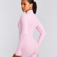 SoftMotion™ Mid Jacket with Grey Logo | Chalk Pink