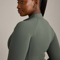 SoftMotion™ Mid Jacket with Grey Logo | Dark Khaki