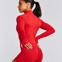 SoftMotion™ Mid Jacket with Grey Logo | Fiery Red