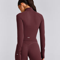 SoftMotion™ Mid Jacket with Grey Logo | Velvet Mocha