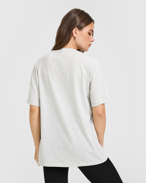 Classic Oversized Lightweight T-Shirt | Grey Marl