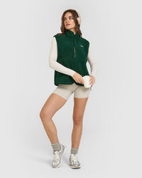 Fleece Gilet with Chest Pocket | Racing Green